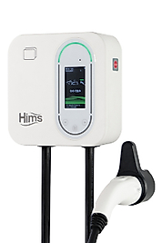 Hims HCDKB-22 22kw Destekli 5m Kablolu Smart Beyaz Elektrikli Araç Şarj İstasyonu