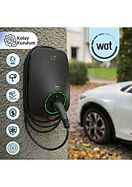 Wat Mobilite 22KW Güçlü Ev Şarj Cihazı 5mt. Dahili Kablo IP55 Koruma Seviyesi ile