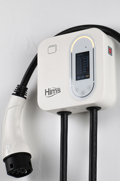 Hims HCDKB-22 22kw Destekli 5m Kablolu Smart Beyaz Elektrikli Araç Şarj İstasyonu görsel 3
