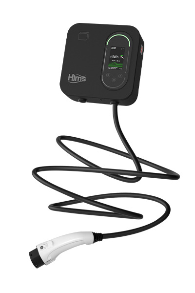 Hims HCDKS-22 Siyah 22kW 5m Kablolu Smart Elektrikli Araç Şarj İstasyonu görsel 3