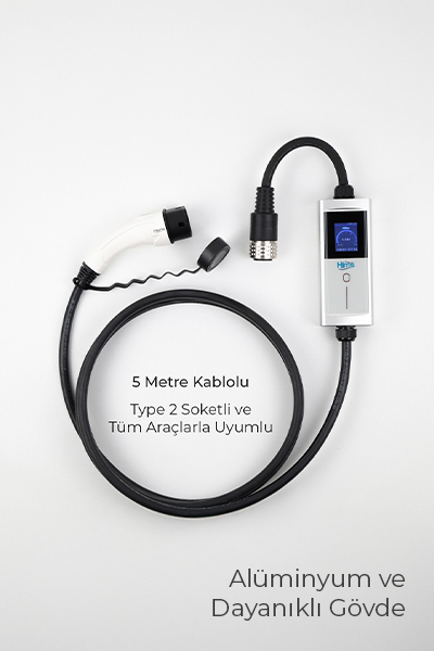 Hims HCTK-22-G 22kW Tip 2 Taşınabilir Mobil Elektrikli Araç Şarj İstasyonu görsel 3