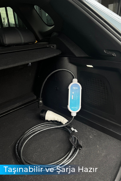 Hims HCTK-G-3 3.7kW Gümüş Taşınabilir Elektrikli Araç Şarj Cihazı görsel 3