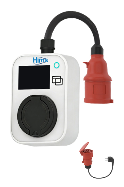 Hims Hims HCTS-22-B 22kW Kilitli Soketli Beyaz Taşınabilir Araç Şarj Cihazı