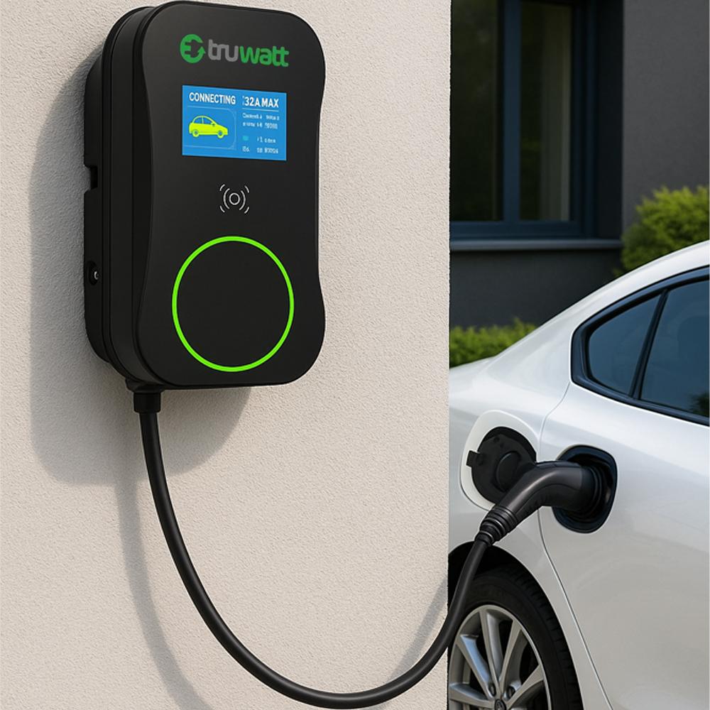 Truwatt ZTD605 Duvar Tipi Elektrikli Araç Şarj Cihazı 32A/22kW/380V (5 metre) görsel 2